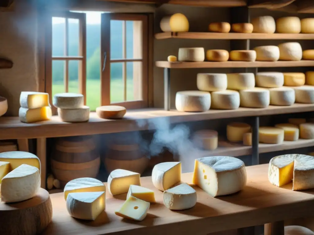 Descubriendo la diversidad gastronómica francesa: Maestro quesero elaborando un exquisito Camembert en taller tradicional