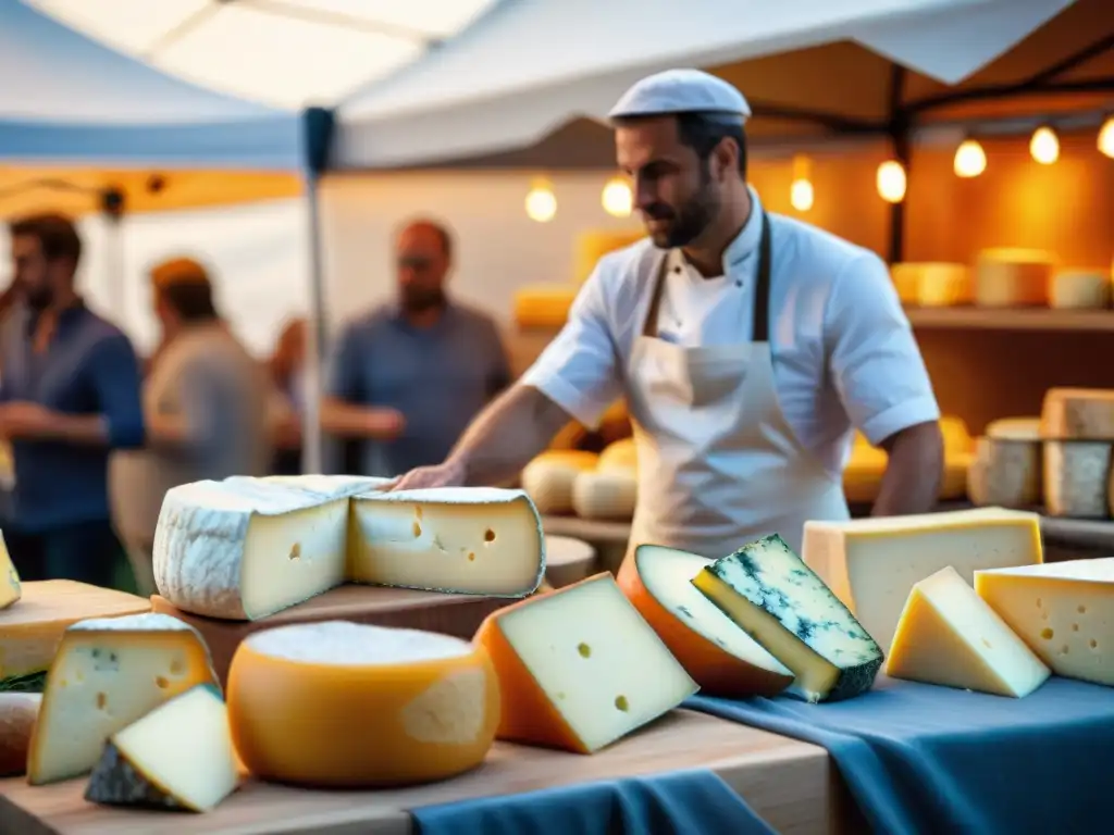 Deléitate con la diversidad de quesos franceses artesanales en el bullicioso Festival de Quesos de Normandía