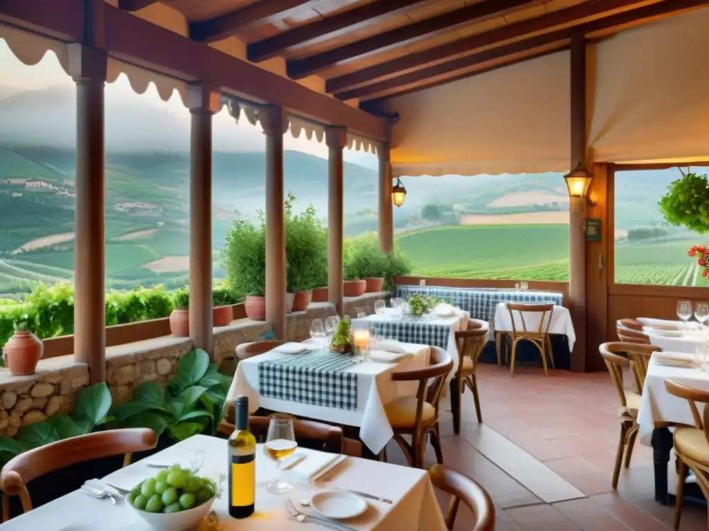 Un encantador trattoria italiano en los campos de Ródano-Alpes