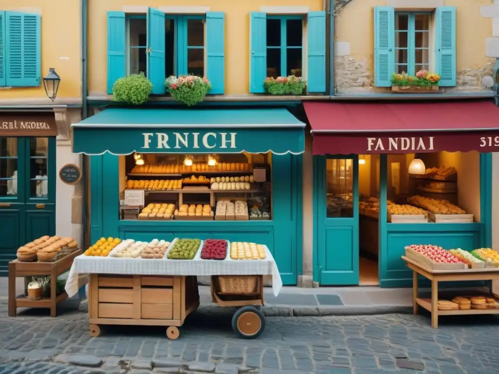 Encantador pueblo francés con rutas en bicicleta gastronómicas Francia, vendedores locales y delicias culinarias en la plaza