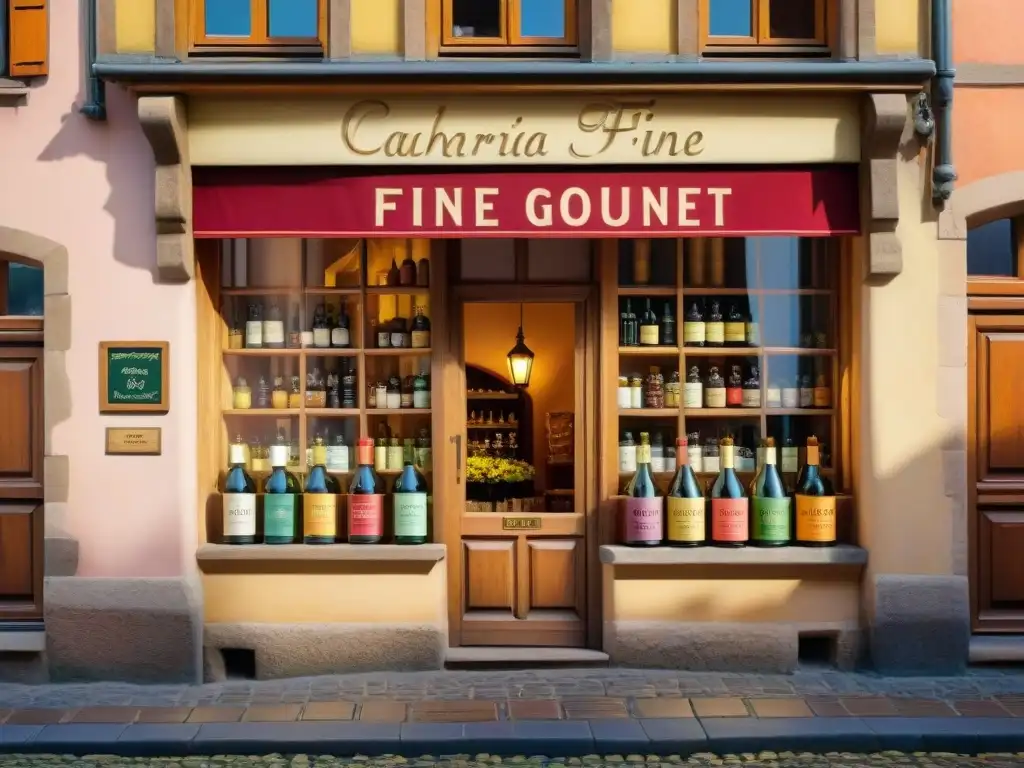 Encantadora tienda de aceites y vinagres en Alsacia, Francia