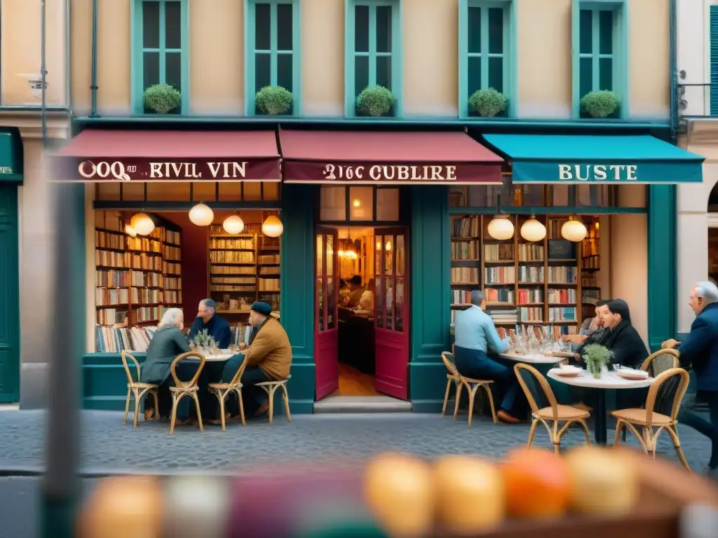 Escena parisina con influencia gastronomía francesa literatura mundial: cafés, escritores y platos clásicos