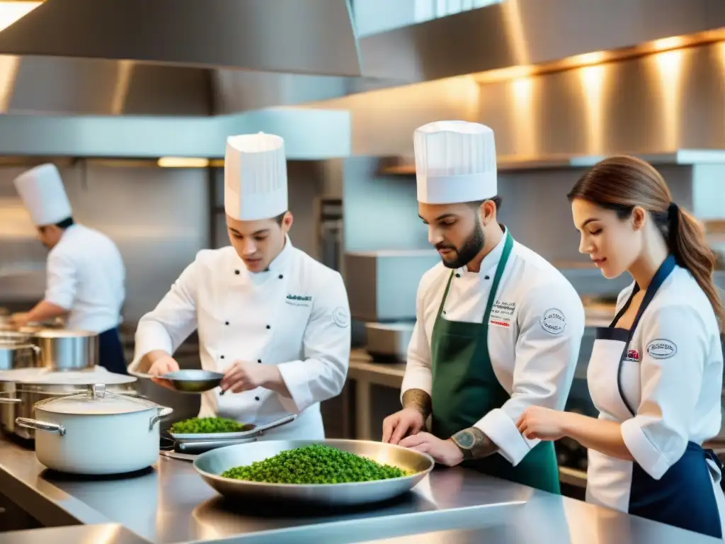 Estudiantes de cocina en Francia aprenden con chef estrella Michelin en escuela prestigiosa