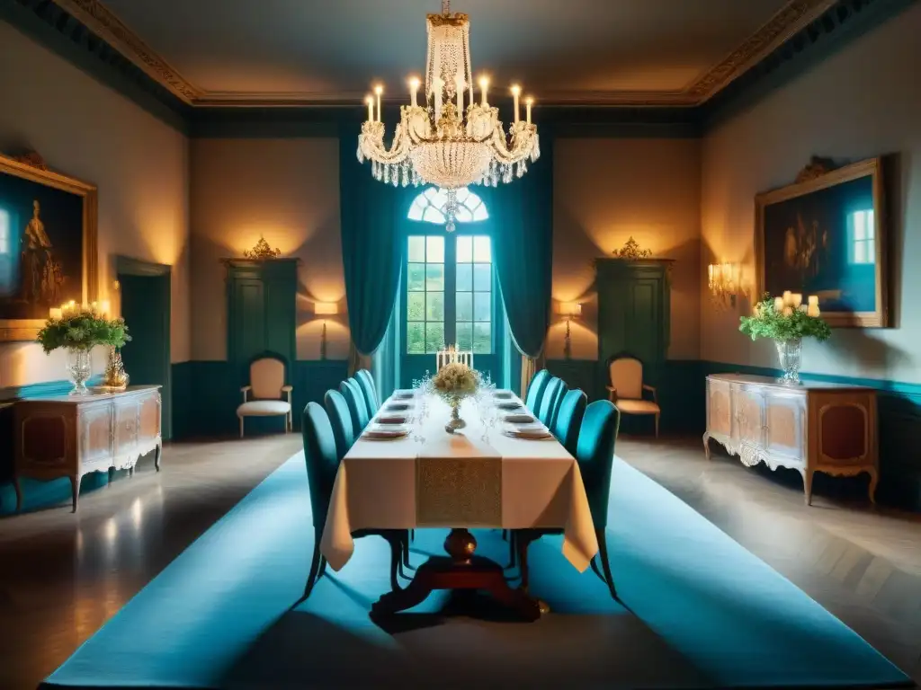 Experiencia culinaria en exclusivos eventos secretos franceses, elegante cena en chateau histórico