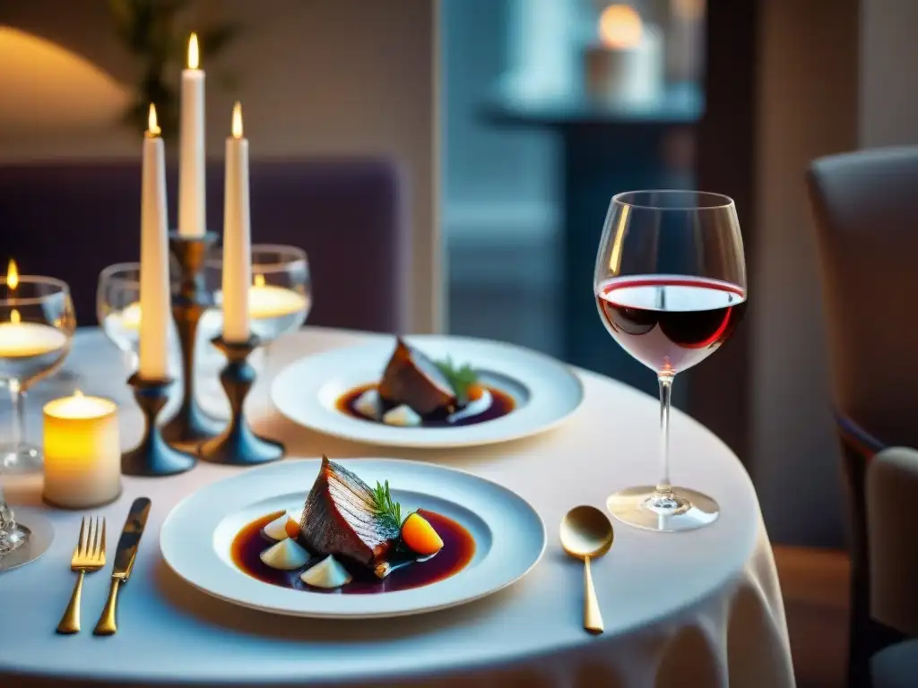 Experiencia sensorial en restaurante de alta cocina francesa