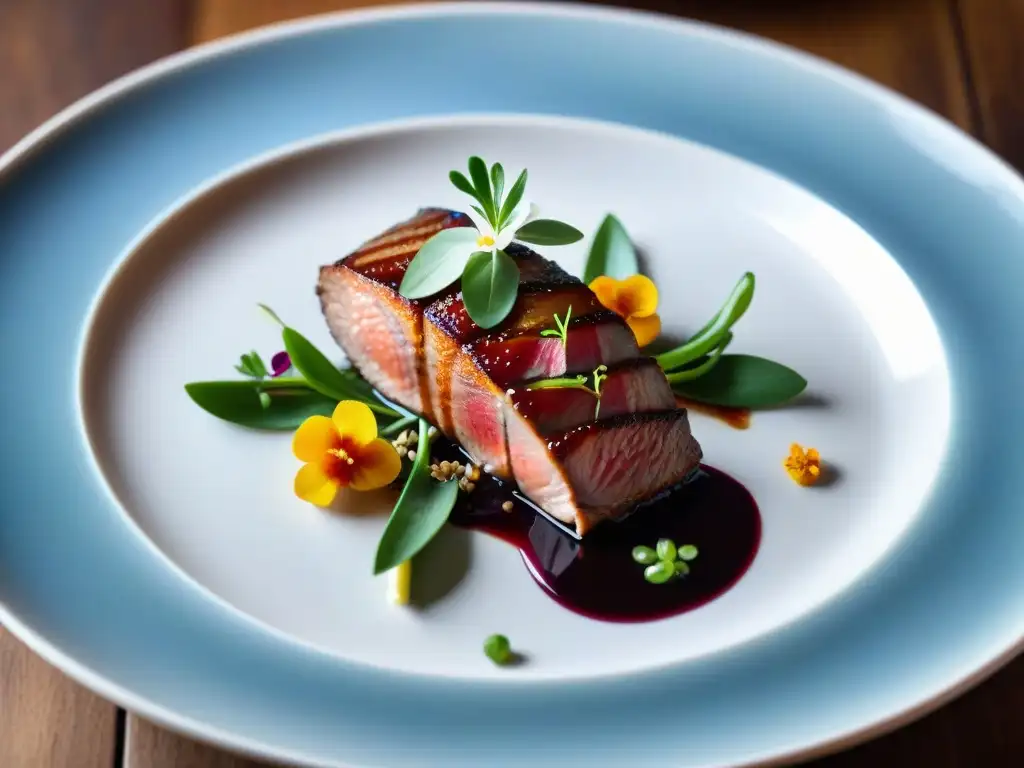 Una exquisita presentación de un plato francés en un bistró clásico