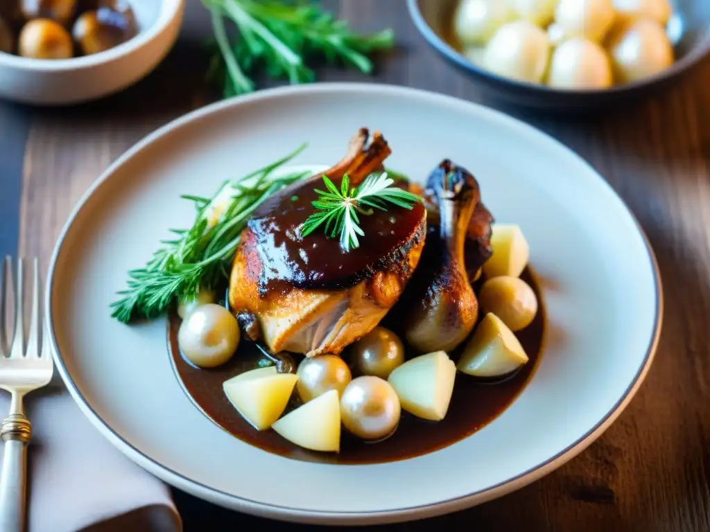 Deléitate con un exquisito Coq au Vin en uno de los mejores bistrós de París, sumérgete en la auténtica gastronomía francesa