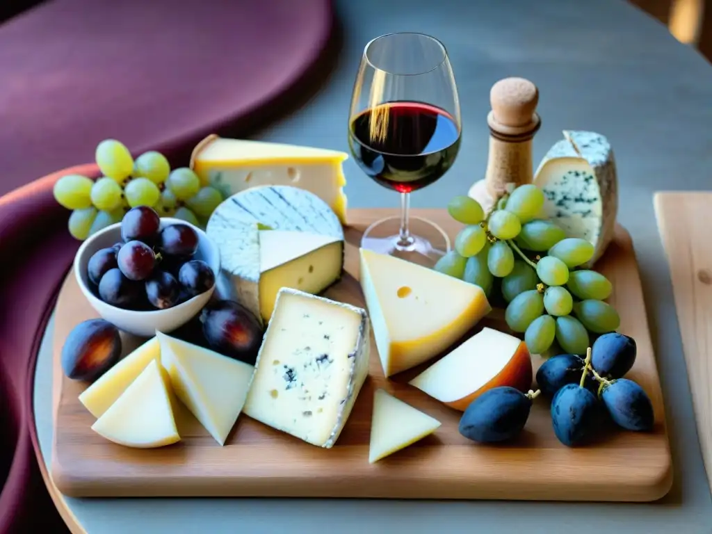 Un exquisito maridaje de queso y vinos franceses con elegancia y sofisticación