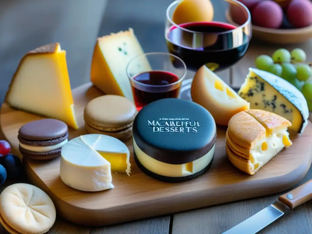 Un exquisito maridaje de quesos y vinos con postres franceses ligeros y deliciosos