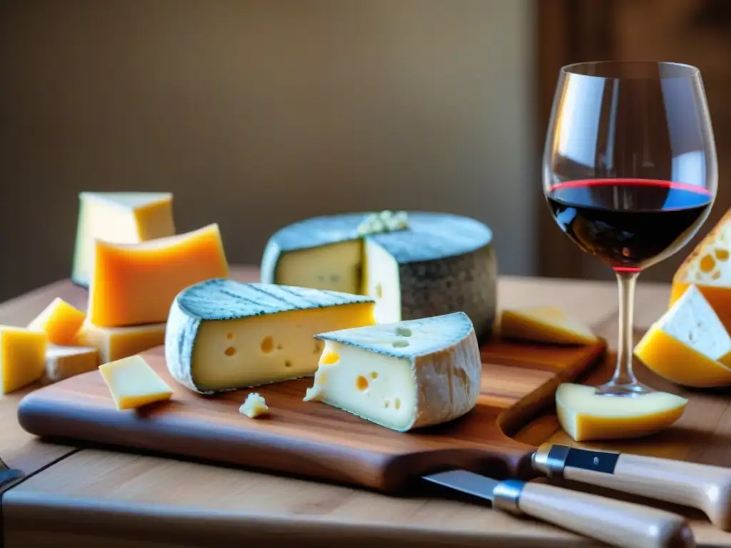 Un exquisito maridaje de vinos y quesos franceses en una elegante cena
