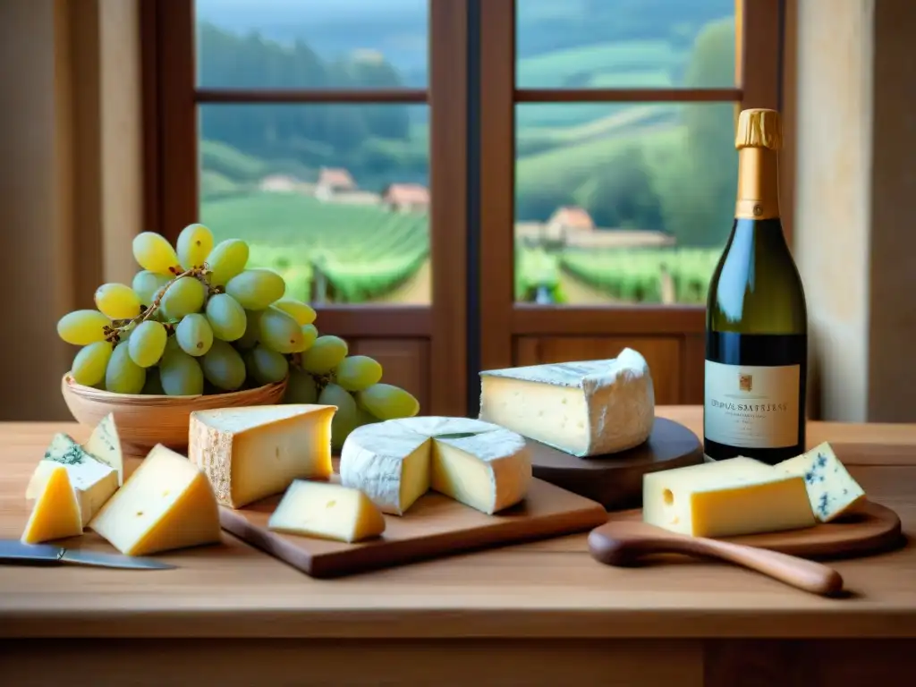 Exquisito maridaje vinos quesos franceses cena
