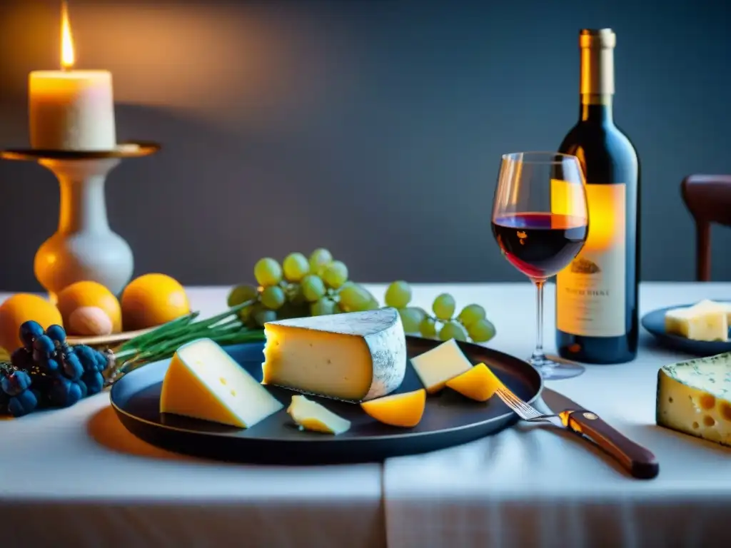 Exquisito maridaje vinos quesos franceses cena
