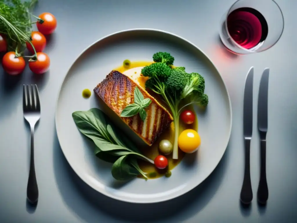 Un festín francés con ingredientes orgánicos y vinos maridados, reflejando la armonía de la permacultura en la cocina gala