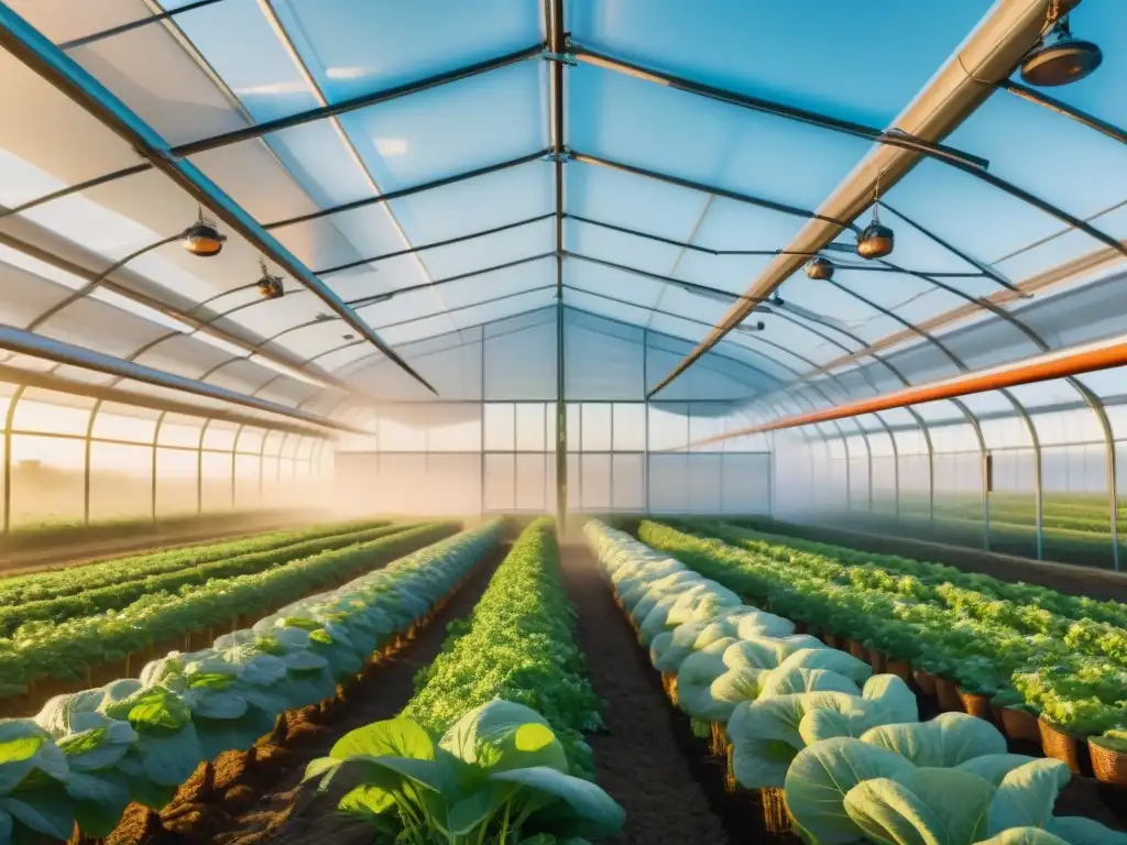 Una fusión perfecta: transformación tecnológica en agricultura sostenible en un invernadero de alta tecnología en la campiña francesa