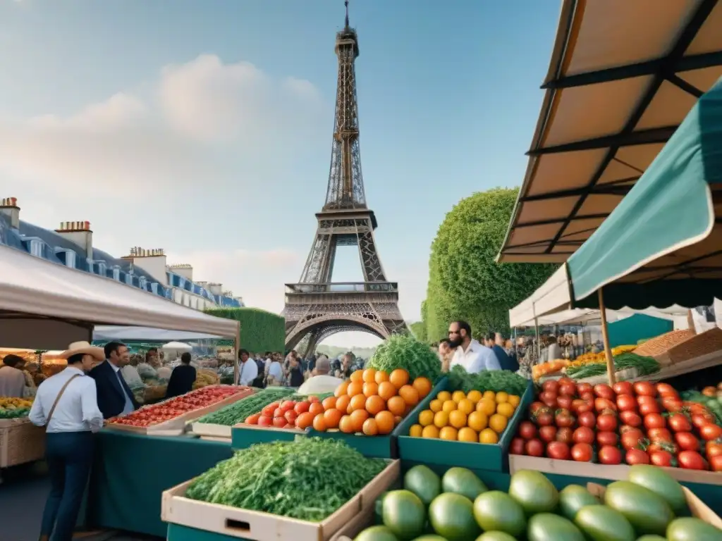 Transformación de la gastronomía francesa hacia el consumo consciente en un bullicioso mercado parisino