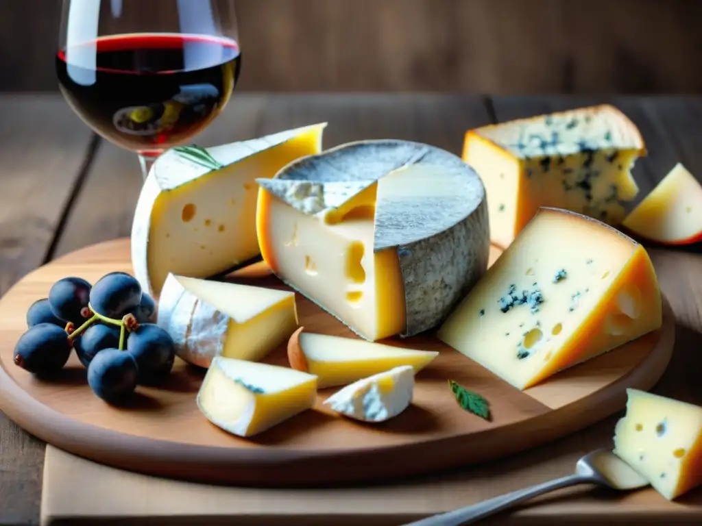 Explora la gastronomía francesa con vinos y quesos en una escena irresistible