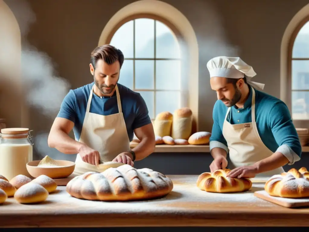 Un grupo diverso disfruta de un taller de panadería francesa con un experto mostrando cómo dar forma a croissants