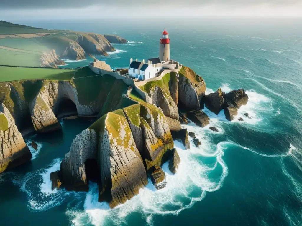 La imponente costa de Bretaña, Francia, con sus acantilados y mar embravecido, refleja la influencia marítima de la región