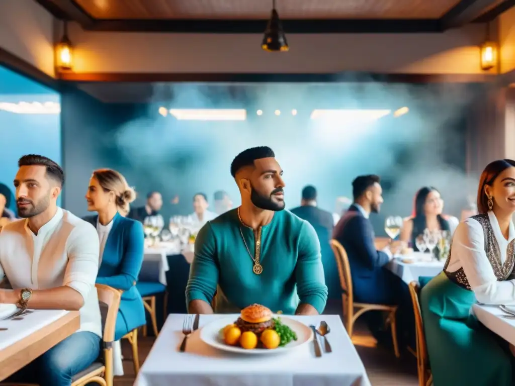 Influencers disfrutando de un restaurante francés en un evento