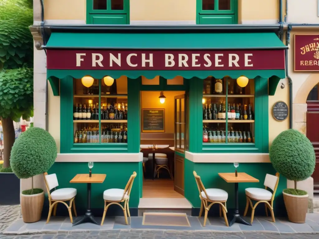 Influencia de la cerveza artesanal en la gastronomía francesa: Una brasserie tradicional en un encantador pueblo