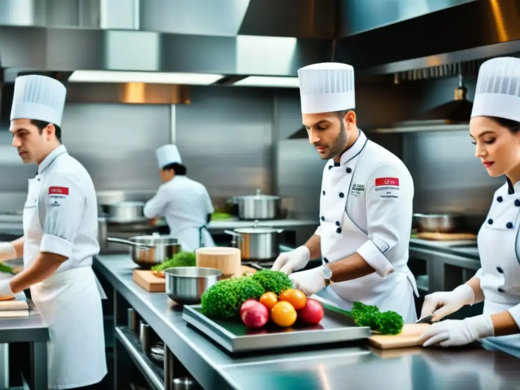 Intensa creatividad en la cocina de la prestigiosa escuela de cocina francesa Institut Paul Bocuse