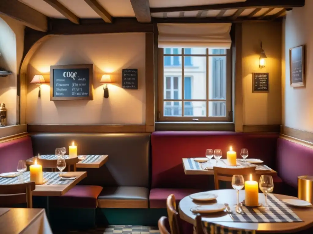 Bistró acogedor en Rouen: ambiente cálido y rústico Un íntimo bistró en el corazón de Rouen, con decoración vintage y ambiente acogedor: bistrós secretos corazón Rouen