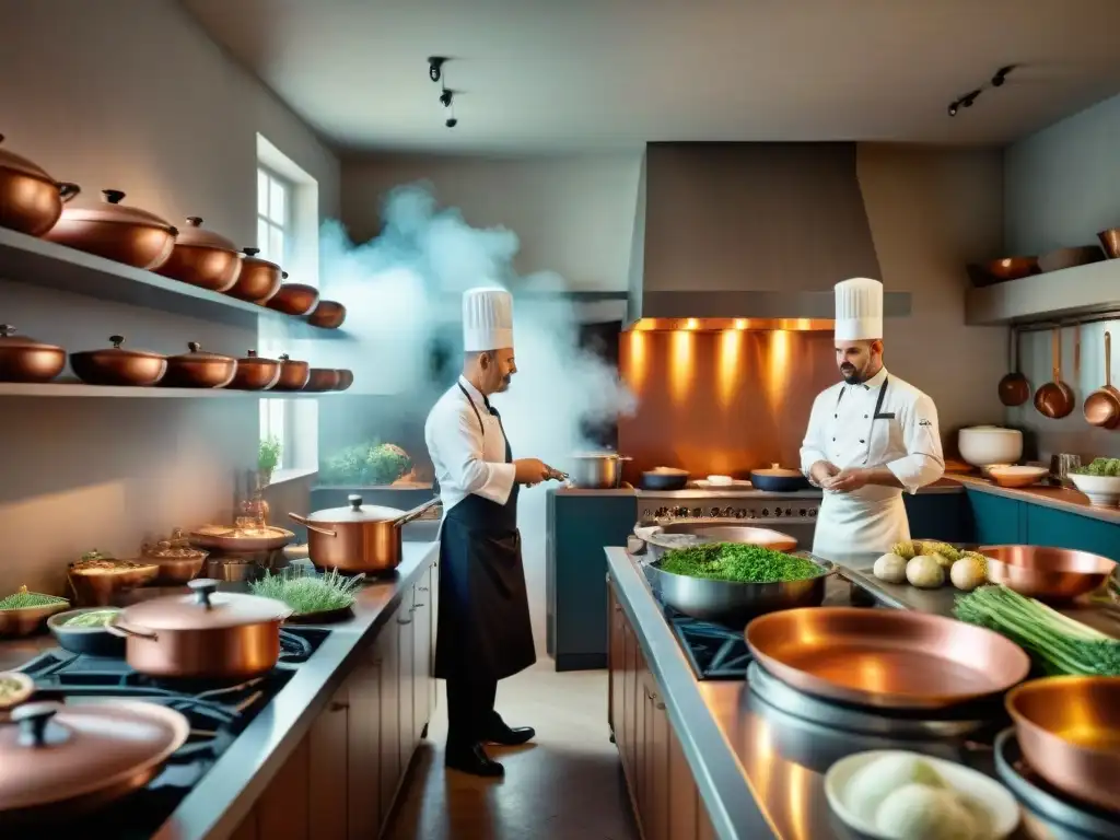 El legado culinario de Georges Auguste Escoffier cobra vida en una bulliciosa cocina francesa del siglo XIX