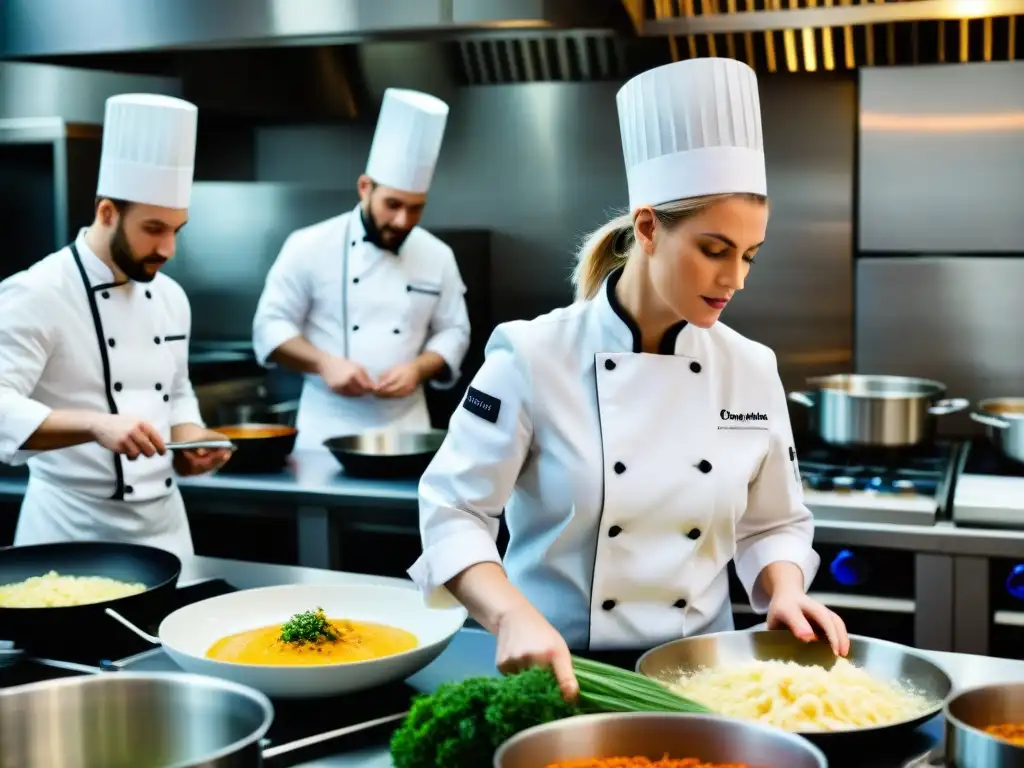 Hélène Darroze, maestra en su escuela de gastronomía francesa, comparte su pasión culinaria con futuros chefs