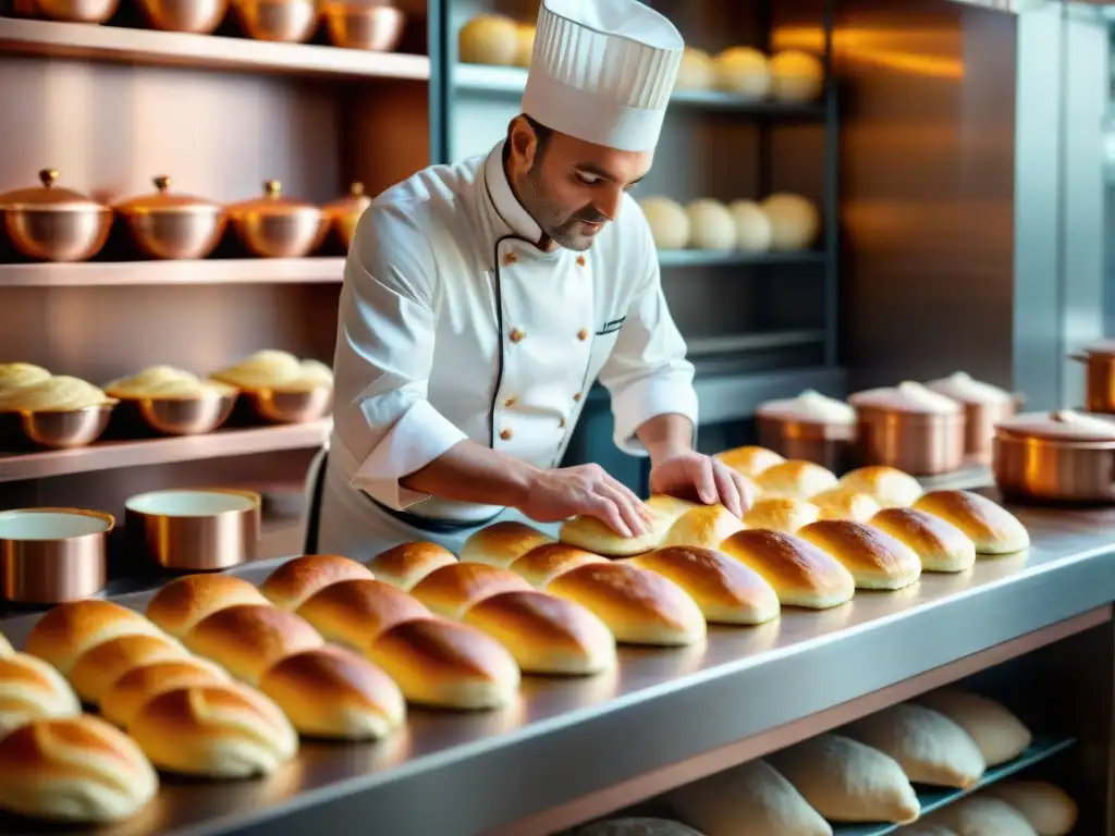 Un maestro chef francés elabora una delicada pastelería con técnicas culinarias ancestrales en Francia