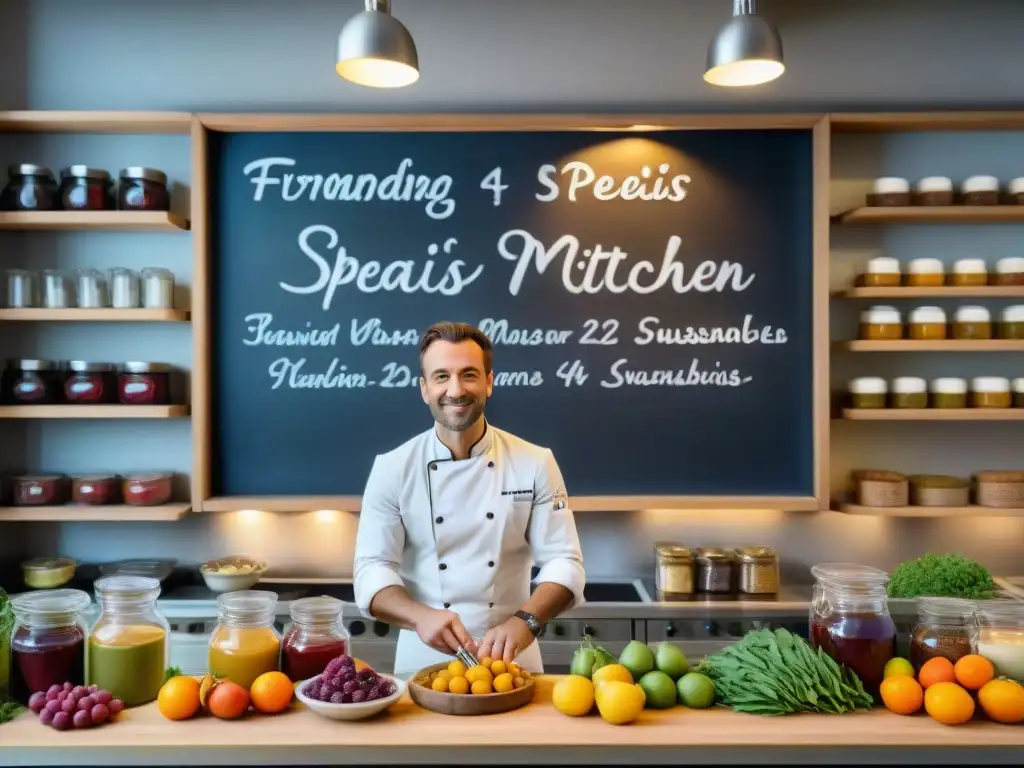 Un maestro pastelero francés crea una obra maestra sostenible en una bulliciosa cocina parisina