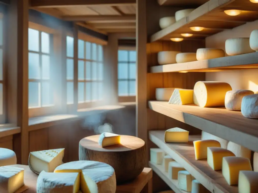 Un maestro quesero crea un Camembert en un taller tradicional de quesos franceses