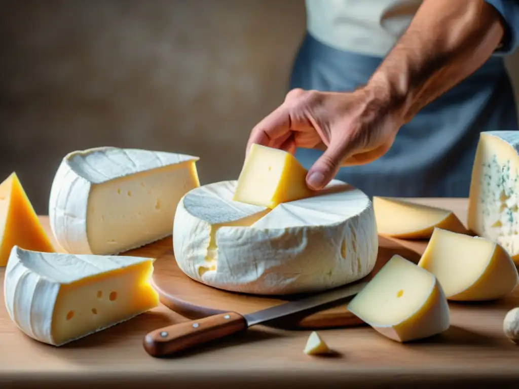 Un maestro quesero francés innovando en la elaboración de un exquisito queso Camembert