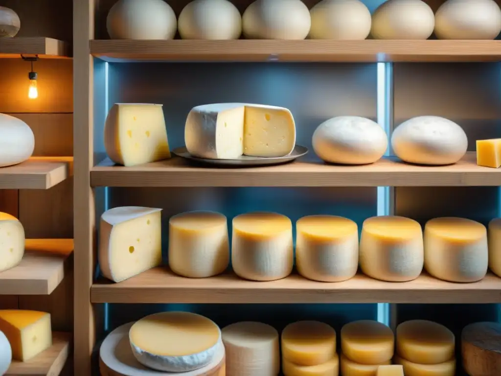 Maestro quesero en una fromagerie francesa, creando queso artesanal