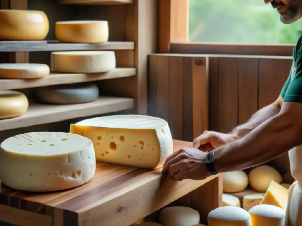 Un maestro quesero moldea un Queso Caribeño fresco en taller tradicional de Guadalupe