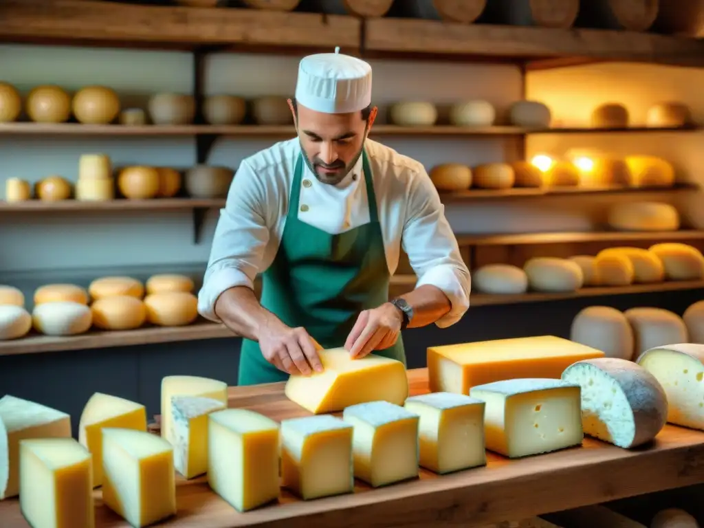 Un maestro quesero combina técnicas queseras tradicionales e innovación en una acogedora quesería francesa