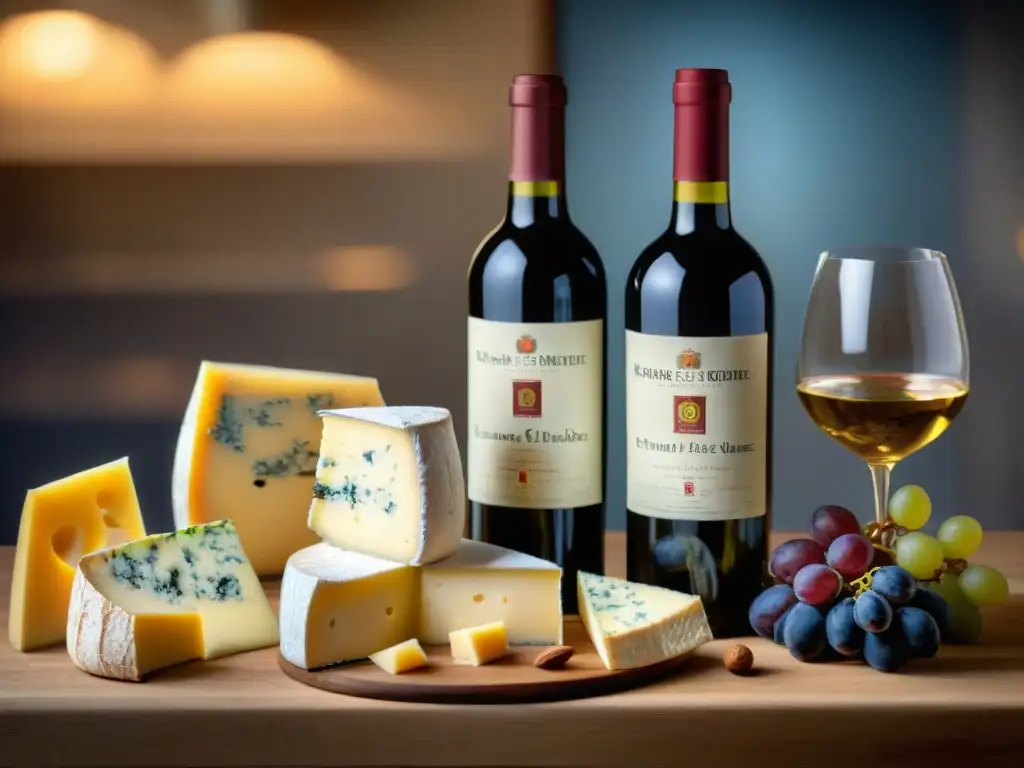 Maridaje de vinos franceses y quesos con elegancia y sofisticación