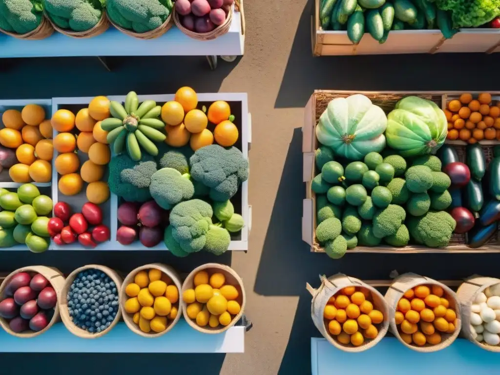 Un mercado francés tradicional rebosante de color, destacando la importancia del color en gastronomía francesa