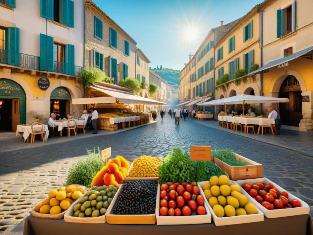 Un mercado tradicional en el sur de Francia, rebosante de colores y sabores autóctonos