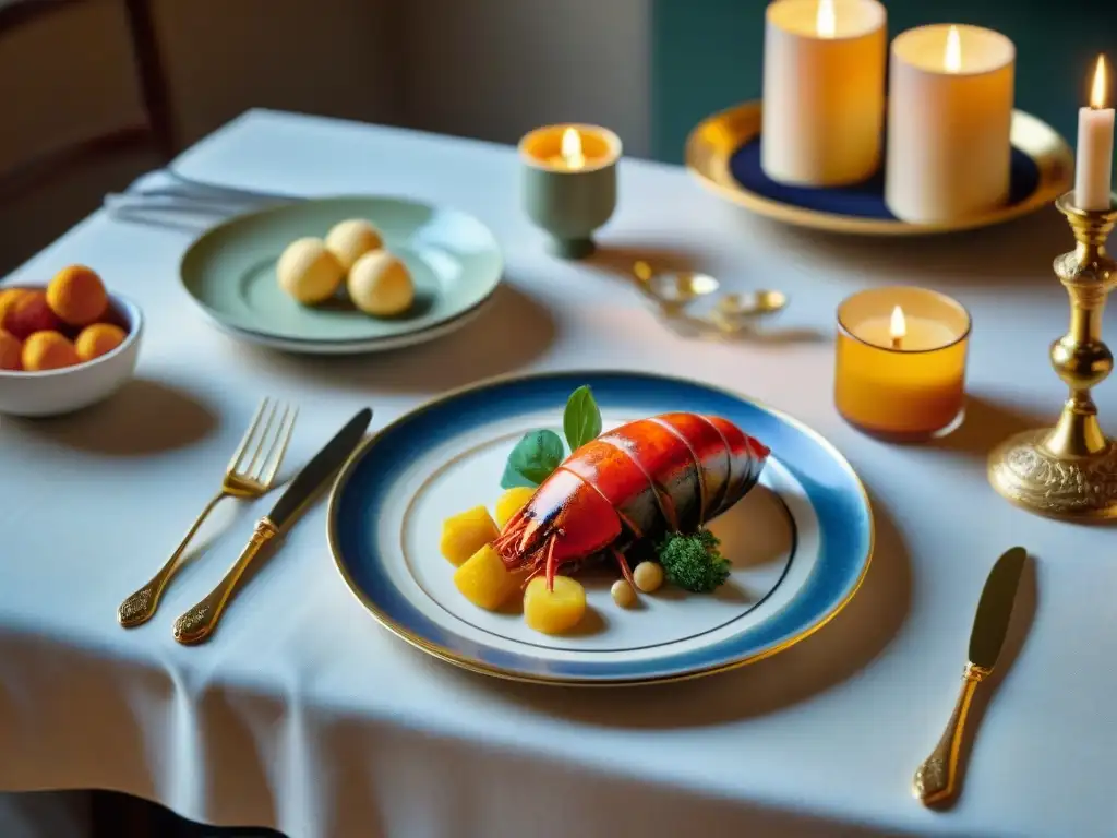 Una mesa elegantemente ambientada con exquisita cocina francesa inspirada en famosas obras literarias