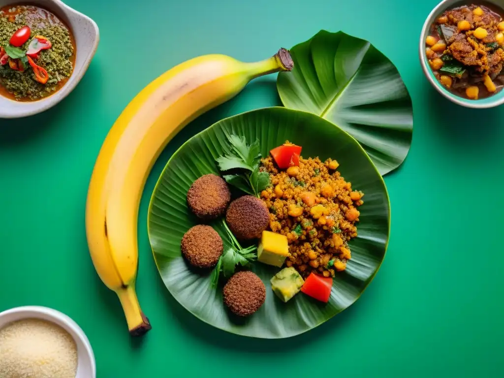 Una mesa repleta de platos icónicos de la gastronomía francesa en Guadalupe, con colores vibrantes y exquisitos aromas