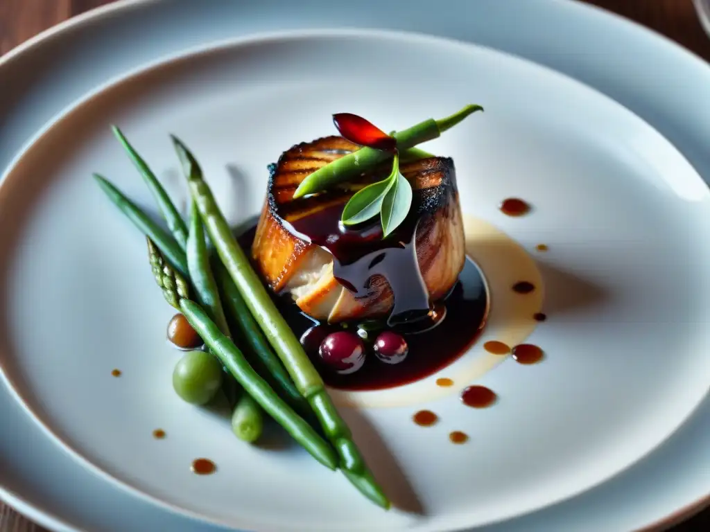 Una obra de arte culinaria: coq au vin con guarnición, exquisitos colores y detalles