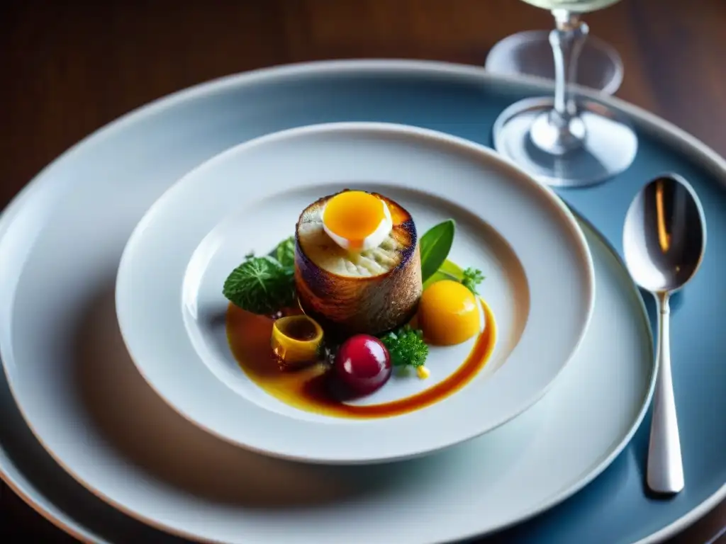 Una obra de arte culinaria en un restaurante estrella Michelin en Francia