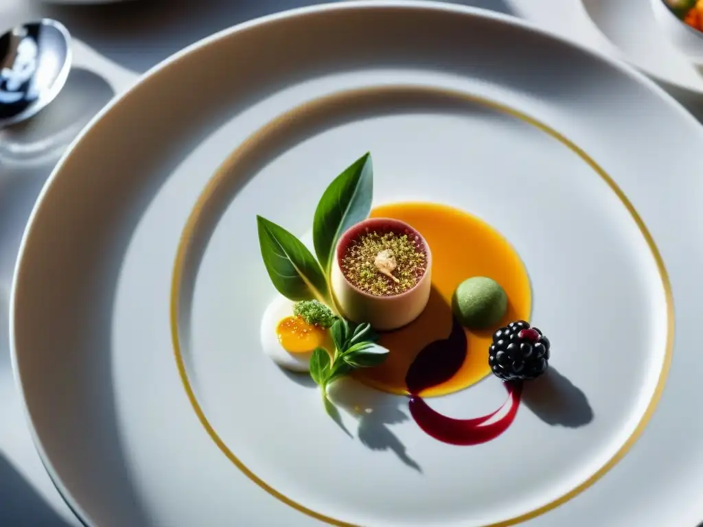 Una obra culinaria espectacular en un restaurante francés estrella Michelin