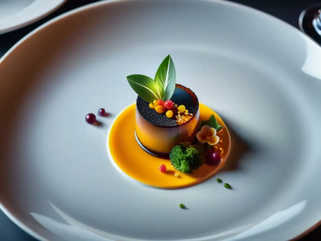 Una obra maestra de la gastronomía francesa innovadora en un restaurante moderno