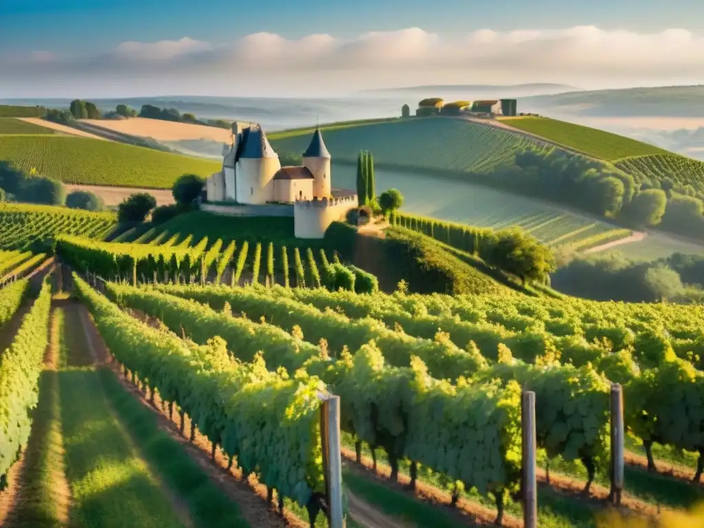 Un paisaje de viñedos en el Valle del Loira, Francia: poesía francesa y vinos en su máxima expresión