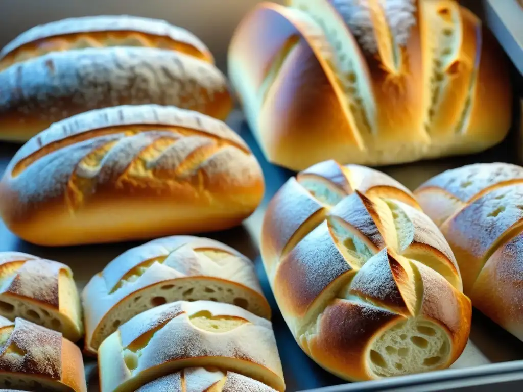 Una panadería francesa con panes recién horneados, baguettes y pasteles