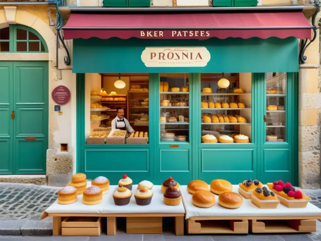 Una pastelería provenzal tradicional en un encantador pueblo del sur de Francia