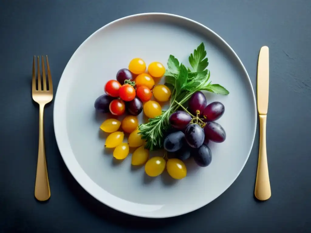 Plato de comida colorido resaltando la importancia del color en gastronomía