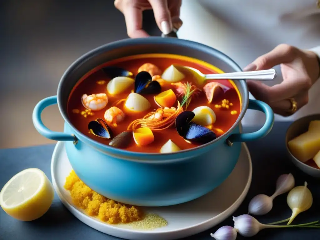 Precioso sazón del oro rojo en receta tradicional de la gastronomía francesa