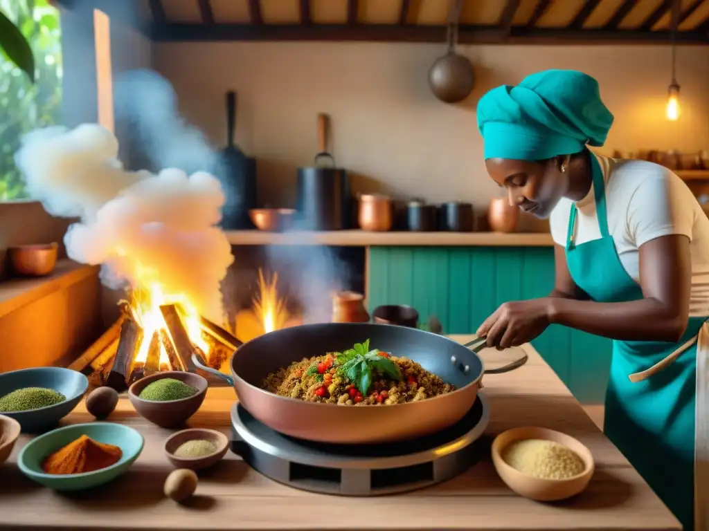 Preparación de plato tradicional de Mayotte con gastronomía francesa tradicional innovadora